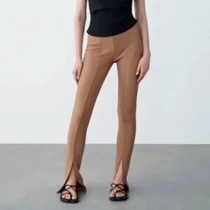 ZARA Hi-Rise Split Hem Leggings - Blogger’s Favorite